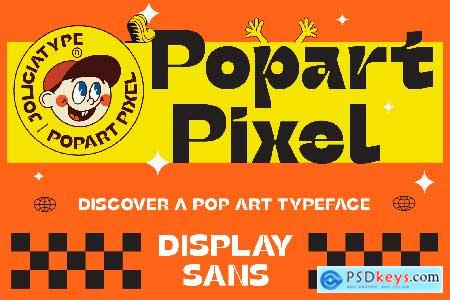 Popart Pixel Pop Art Display Font