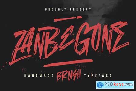 Zanbe Gone Handmade Brush Font