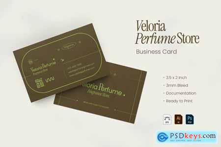 Veloria Perfume Store - Business Card