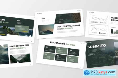 Nature Mountain Climbing PowerPoint Template