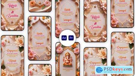 Luxury Floral Wedding Invitation Instagram Story 57108928