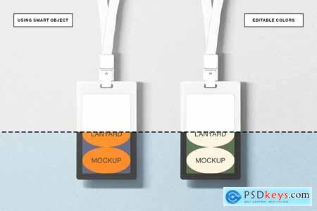 ID Card Lanyard Mockup