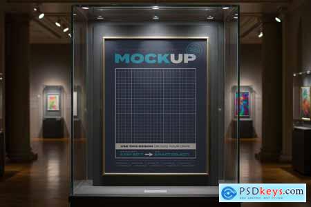 Art Museum Frames Exhibition Mockup