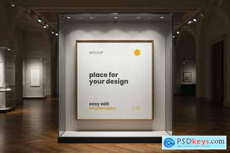 Art Museum Frames Exhibition Mockup