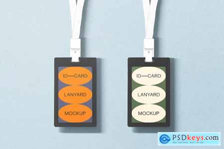 ID Card Lanyard Mockup