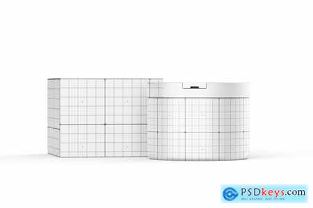 Round Thermal Food Container Mockup