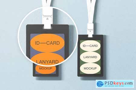 ID Card Lanyard Mockup