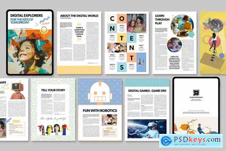 Digital School Magazine Template