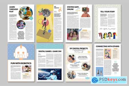 Digital School Magazine Template