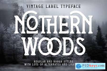 Nothern Woods Vintage Label Font