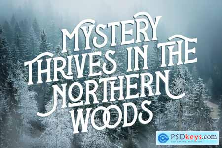 Nothern Woods Vintage Label Font