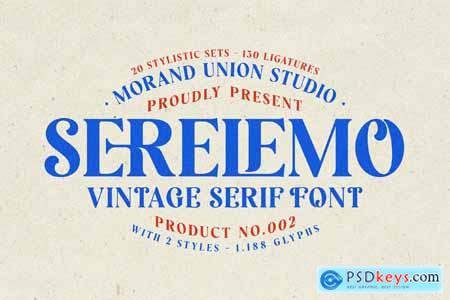 Serelemo - Vintage Serif Font