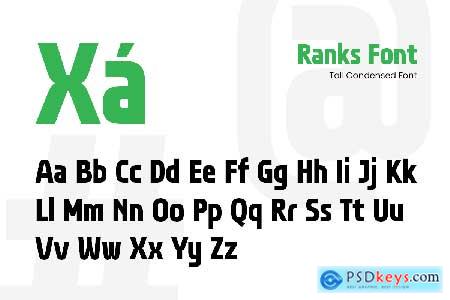 Ranks - Tall Condensed Font