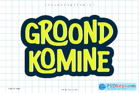 Groond Komine - Groovy & Playful Font