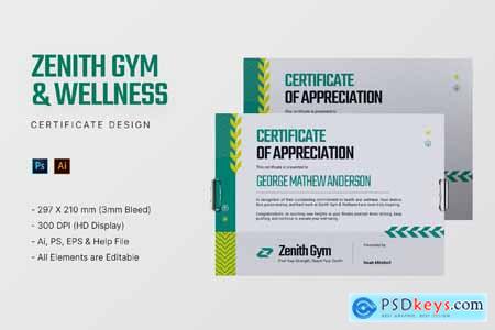 Zenith - Certificate Template