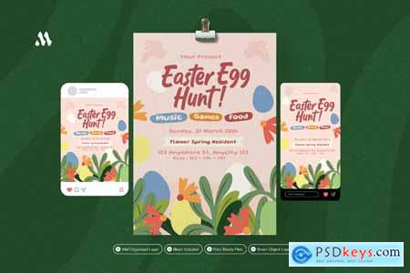 Easter Egg Hunt - Flyer Set