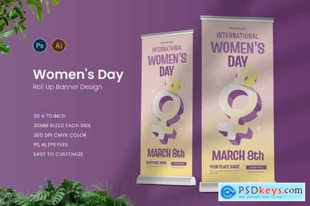 International Women's Day Roll Up Banner