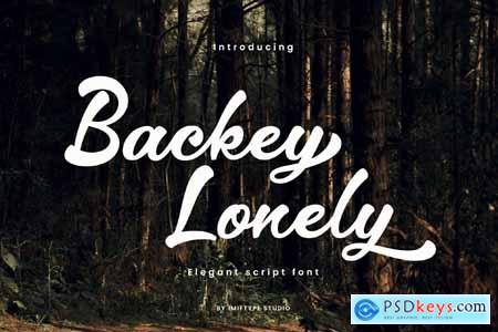 Backey Lonely  Elegant Script Font