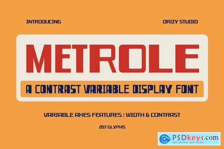 Metrole  Contrast Variable Display Font