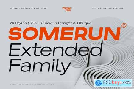 Somerun Extended Sans Serif Family