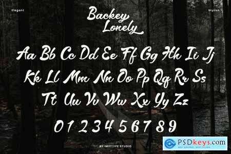 Backey Lonely  Elegant Script Font