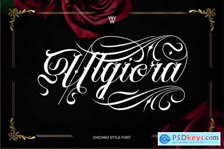 Ulgiora Edgy and Luxurious Tattoo Font