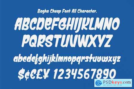 Bagha Cheap - Handwritten Paper Signs Font