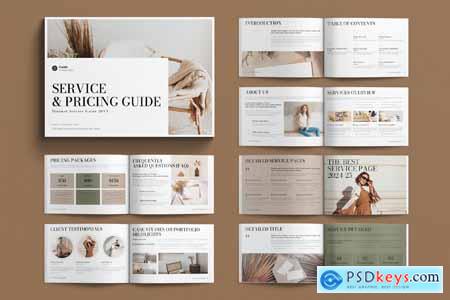 Service & Pricing Guide Template Landscape