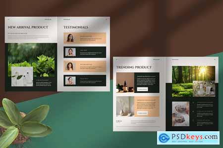 Green Minimalist Skincare Brochure