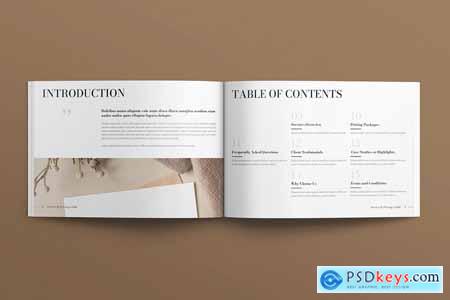Service & Pricing Guide Template Landscape