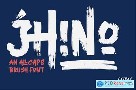 Jhino - An Allcaps Brush Font