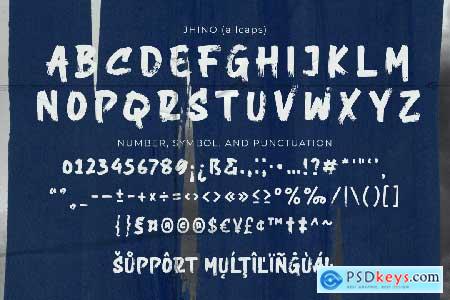 Jhino - An Allcaps Brush Font