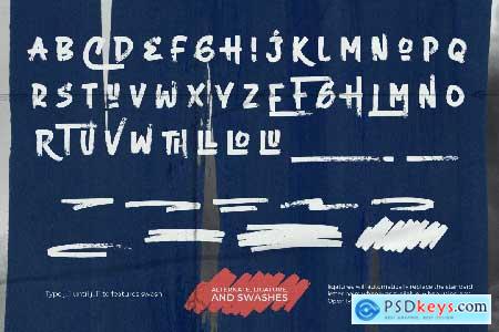 Jhino - An Allcaps Brush Font