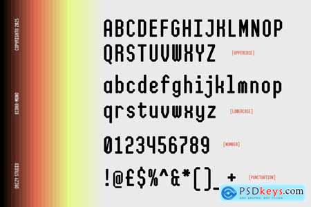 Bioka Mono  Futuristic Monospace Display Font