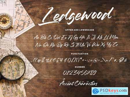 Ladgewood - Stylish Script Logo Font