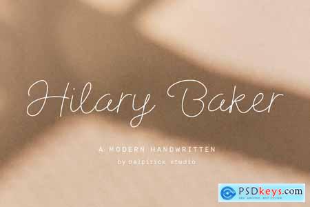 Hilary Baker - Modern Handwritten Logo Font