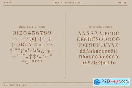 Endysta Luxury Modern Serif Font