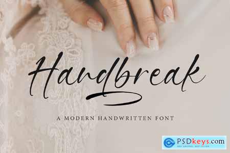 Handbreak - Modern Handwritten Logo Font