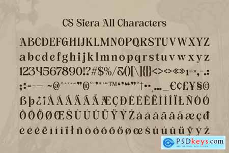 Siera  Art Nouveau Font