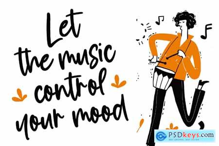 Musicalina - Modern Handwritten Logo Font