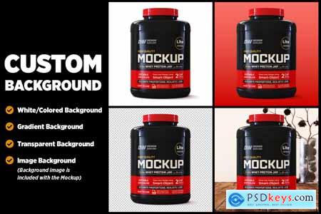 5 lbs Whey Protein Jar Mockup vol. B1-Lite