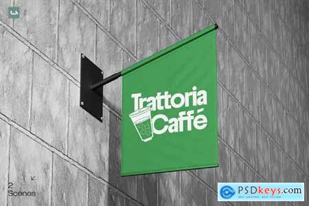 Flag Sign Mockup 004