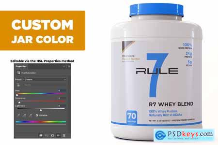 5 lbs Whey Protein Jar Mockup vol. B1-Lite