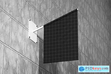 Flag Sign Mockup 004