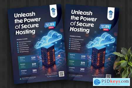 Cloud Hosting Flyer Template