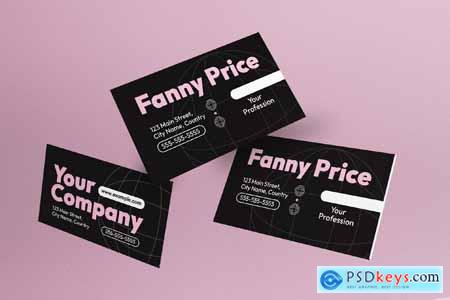 Pink Purple Utilitarian Business Card