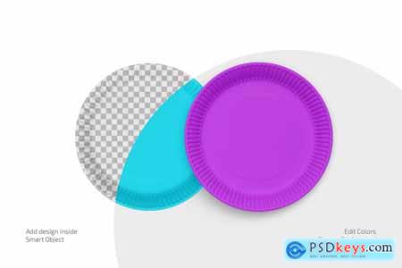 Paper Plate Mockup Set