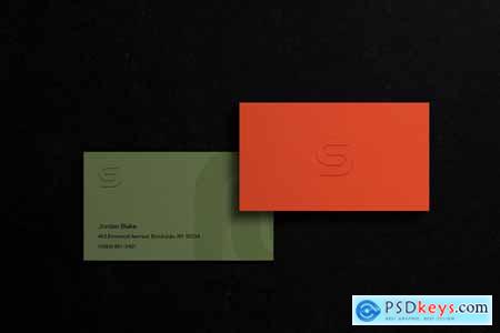 Elegant Retro Business Card Mockup