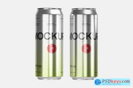 Realistic Beverage Can Mockup Template