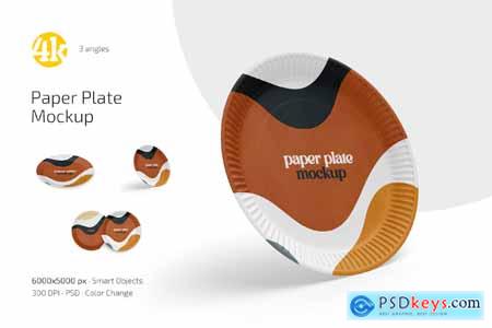 Paper Plate Mockup Set